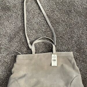 Banana Republic Gray Suede Handbag